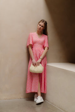 Marielle print dress pink - Bij Keesje - Bij Keesje The Label - Jurk