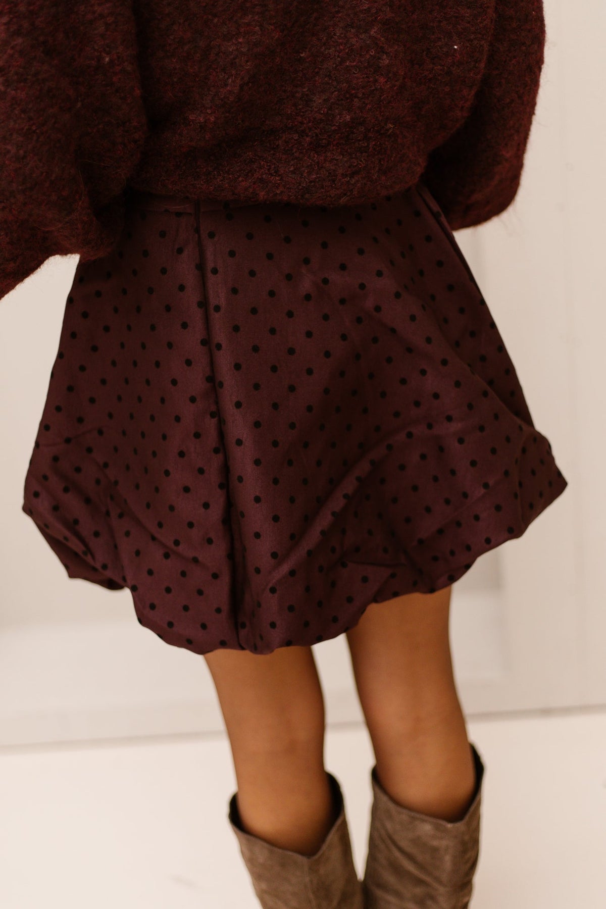 MenorcaW6 balloon skirt burgundy - Bij Keesje - Aimée the Label - Rok