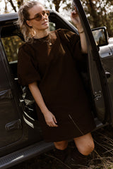 Mette Denim Dress Brown
