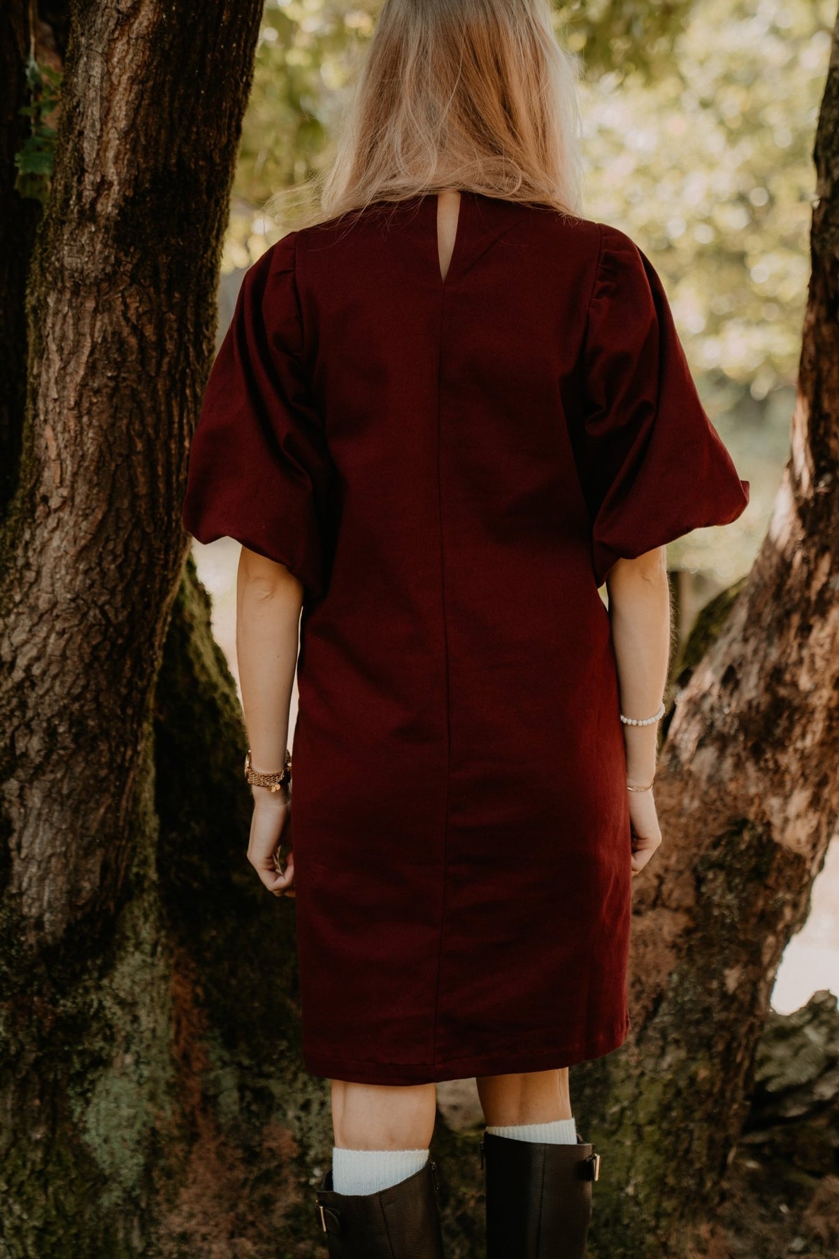 Mette Denim Dress Plum - Bij Keesje - Bij Keesje The Label - Jurk