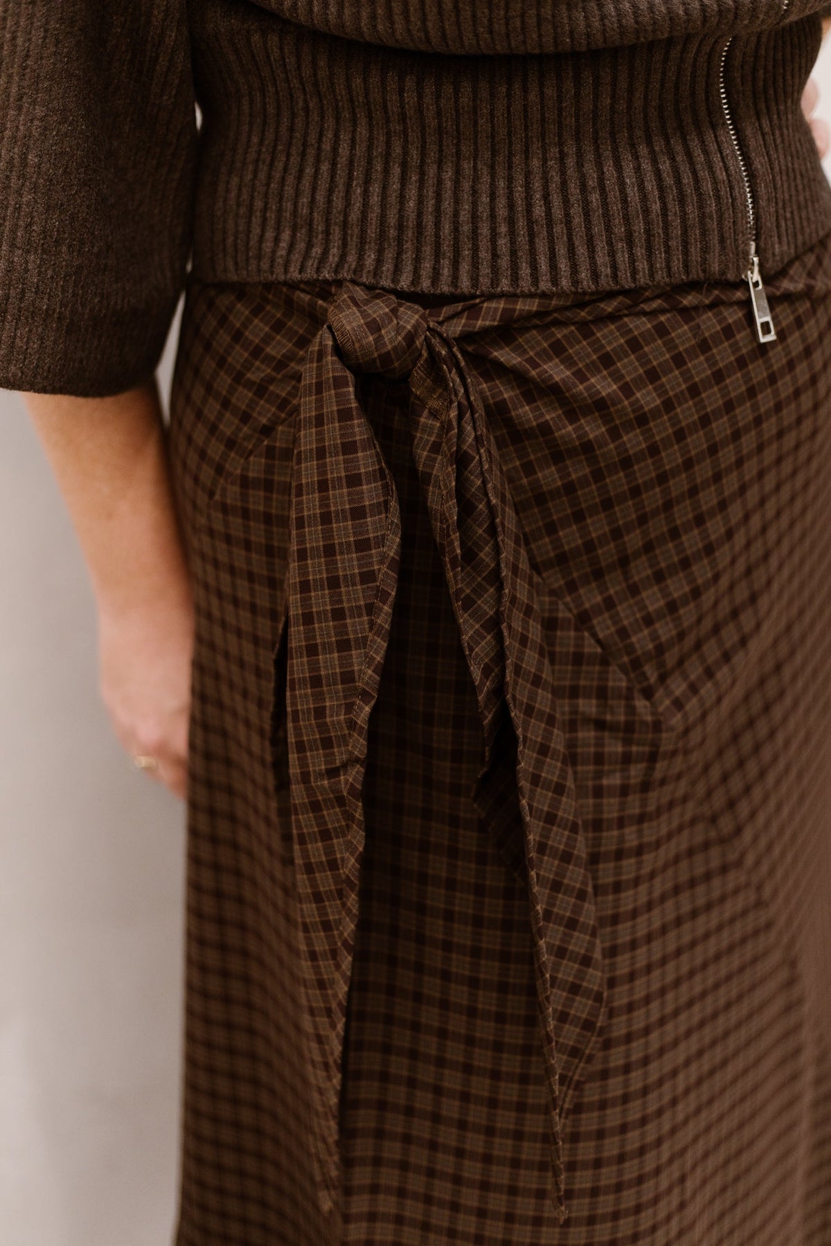 Mitty Skirt Devana Brown Check - Bij Keesje - Noella - Rok