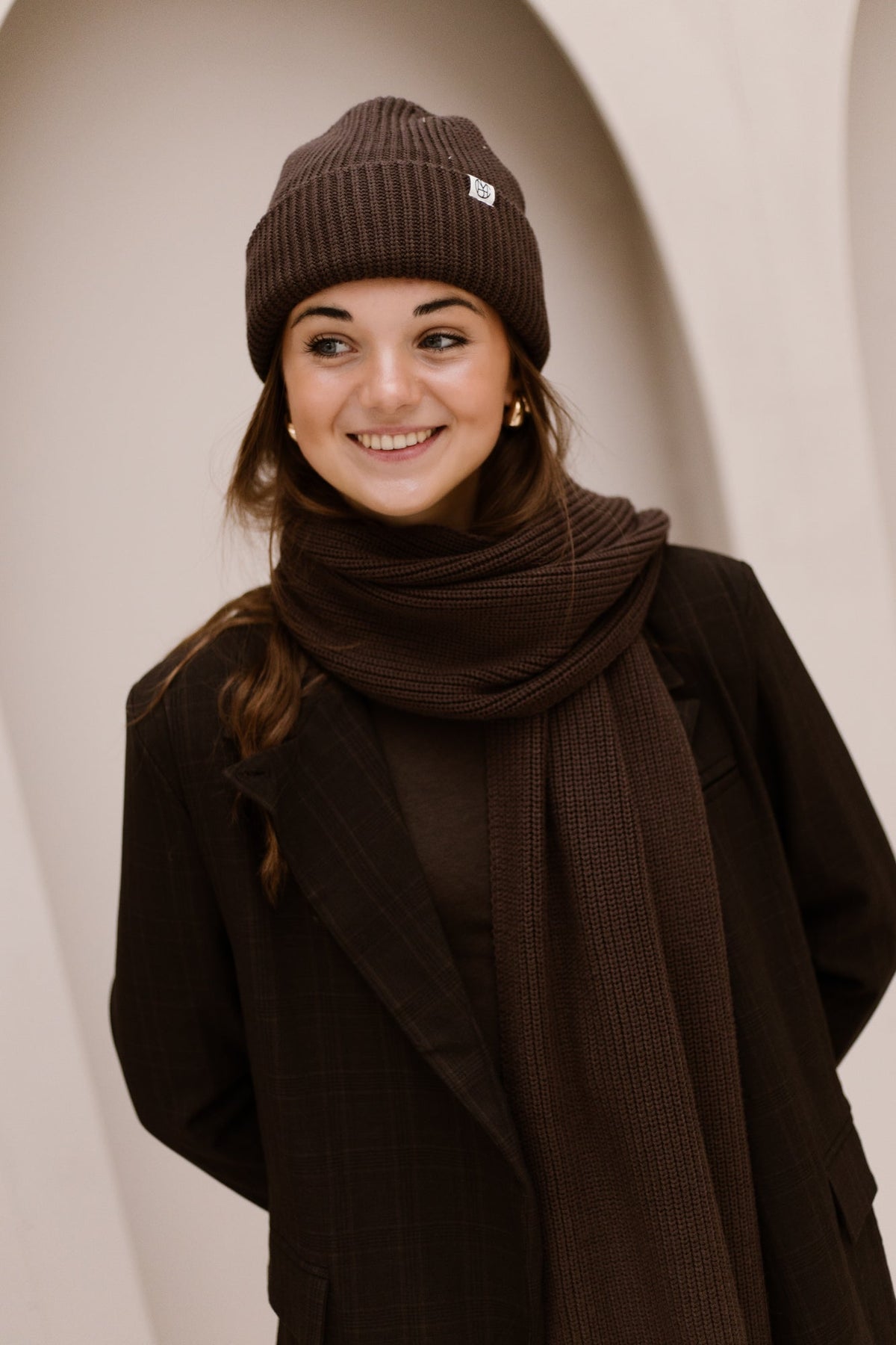 MschGaline Rachelle Icon Scarf Hot Fudge - Bij Keesje - MSCH Copenhagen - Sjaal