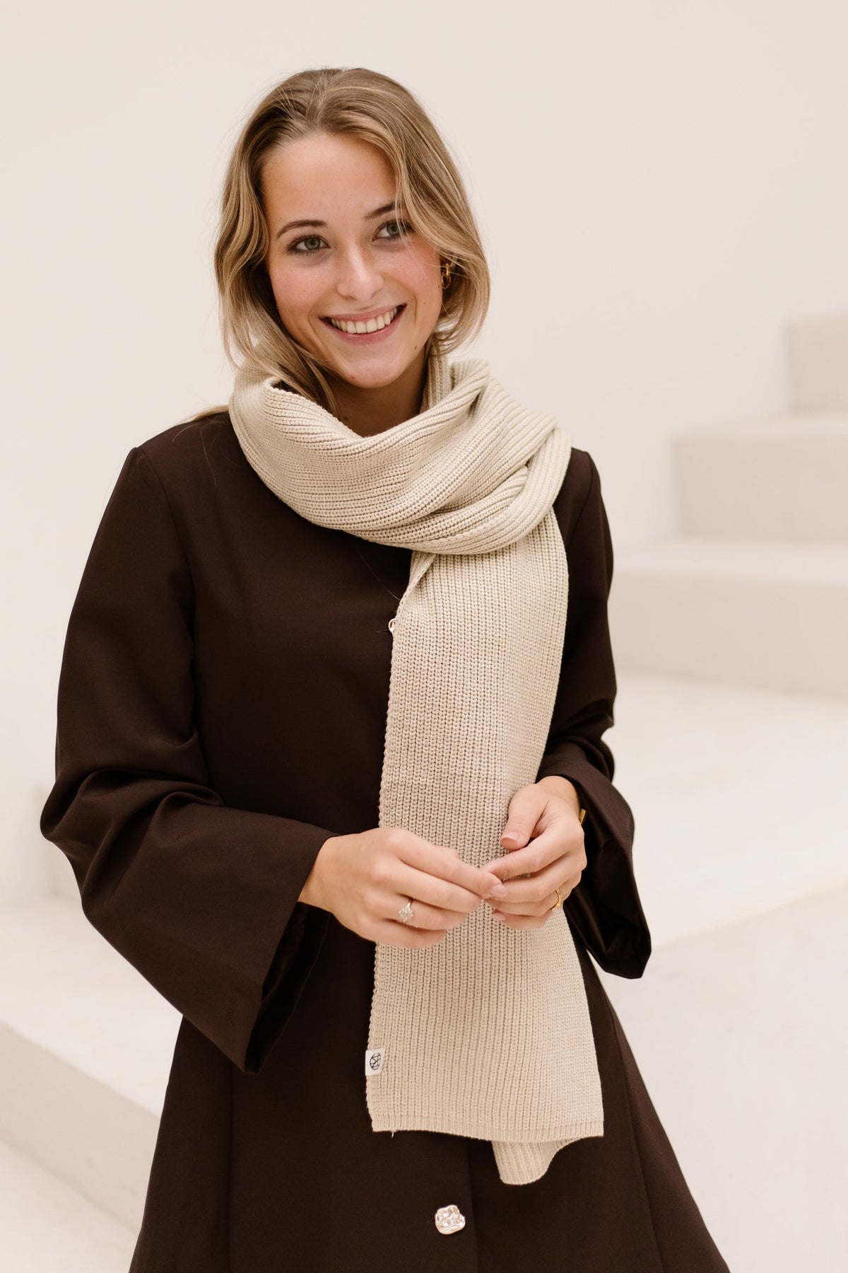MSCHGaline Rachelle Icon Scarf Oatmeal Melange - Bij Keesje - MSCH Copenhagen - Sjaal