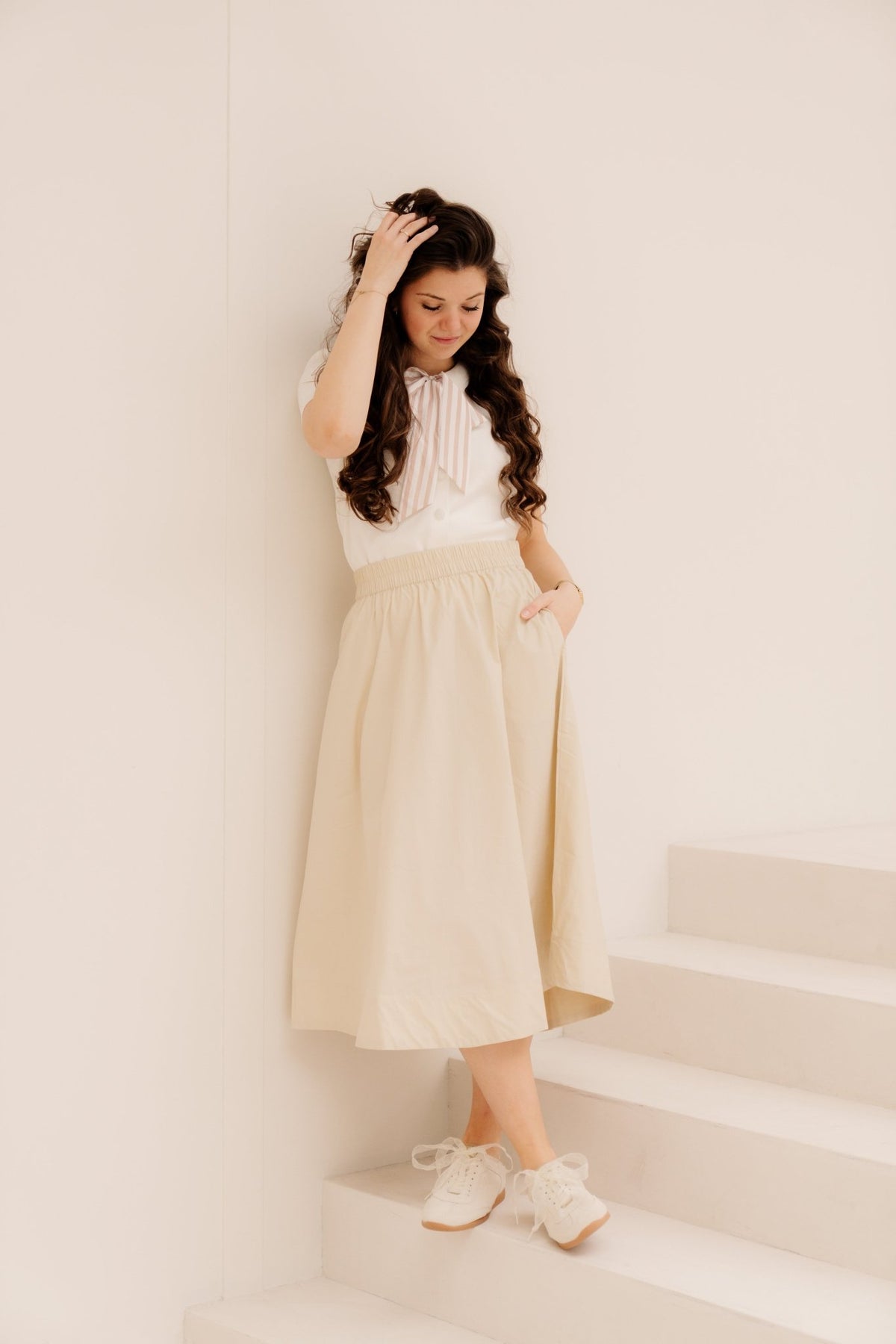 MSCHLenna Skirt Bleached Sand - Bij Keesje - MSCH Copenhagen - rok
