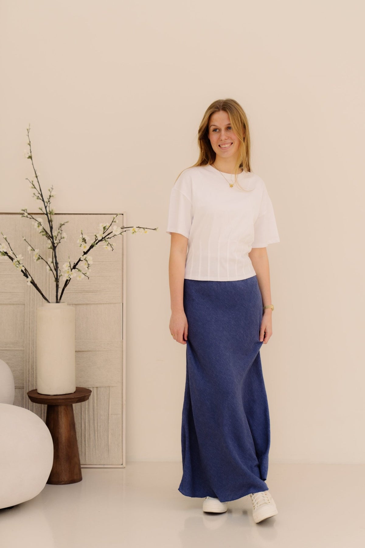 MSCHViana Ginia Skirt Indigo Melange - Bij Keesje - MSCH Copenhagen - rok