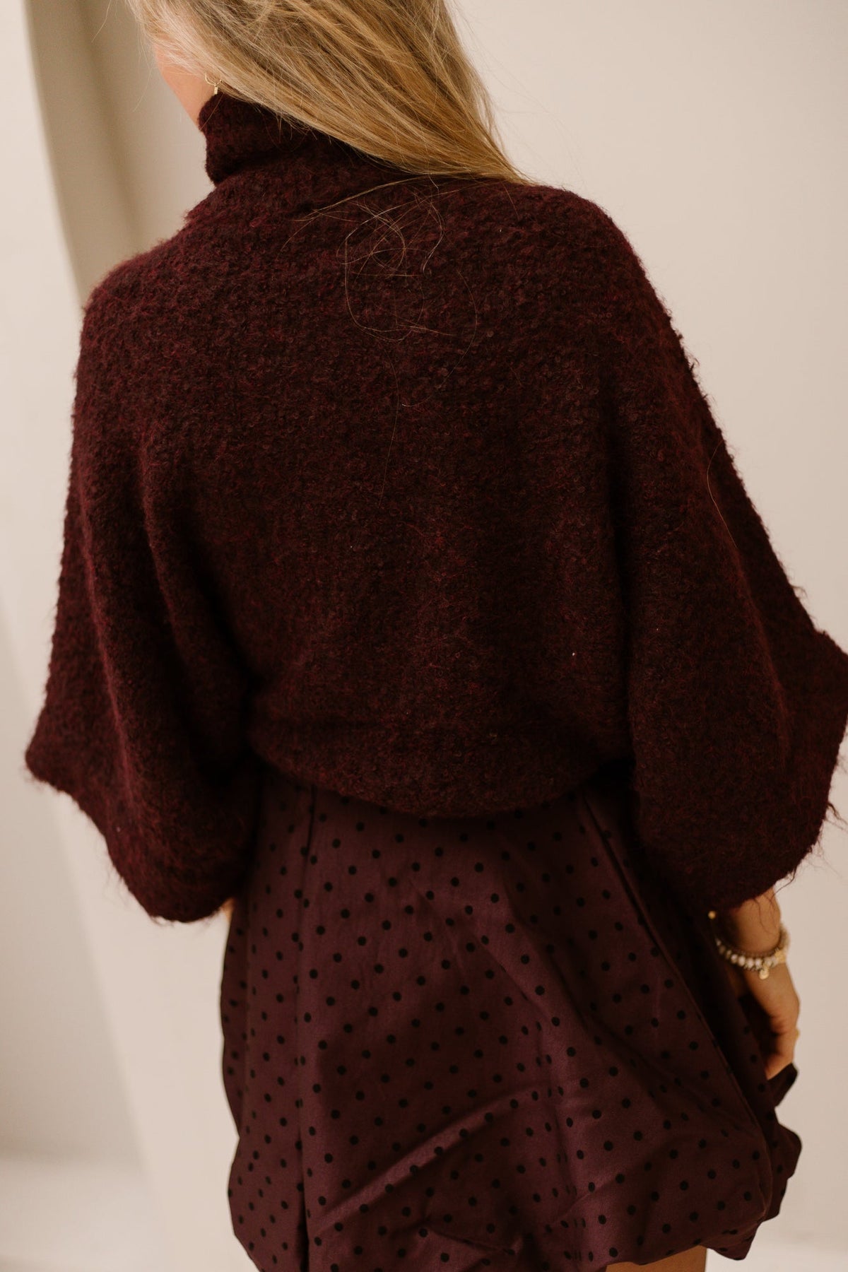 NamibiaW6 knitted sweater burgundy - Bij Keesje - Aimée the Label - Trui