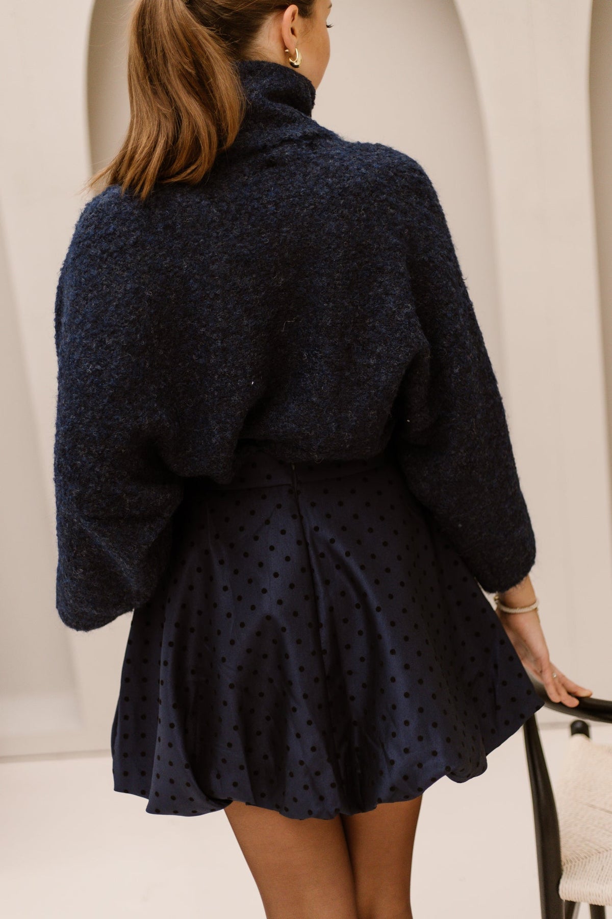 NamibiaW6 knitted sweater marine - Bij Keesje - Aimée the Label - Trui