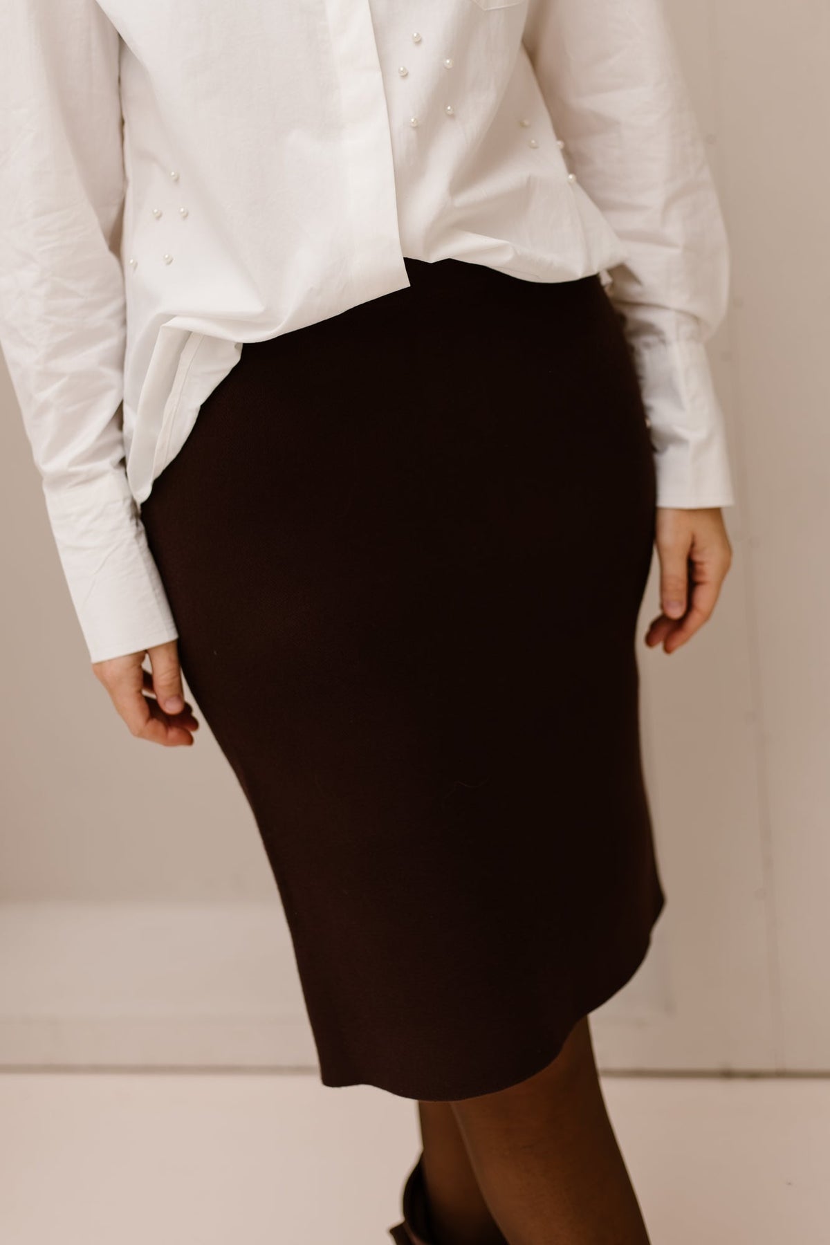 Nena Bodycon skirt brown - Bij Keesje - Bij Keesje - Rok