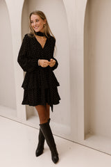 Niellie Dot dress black