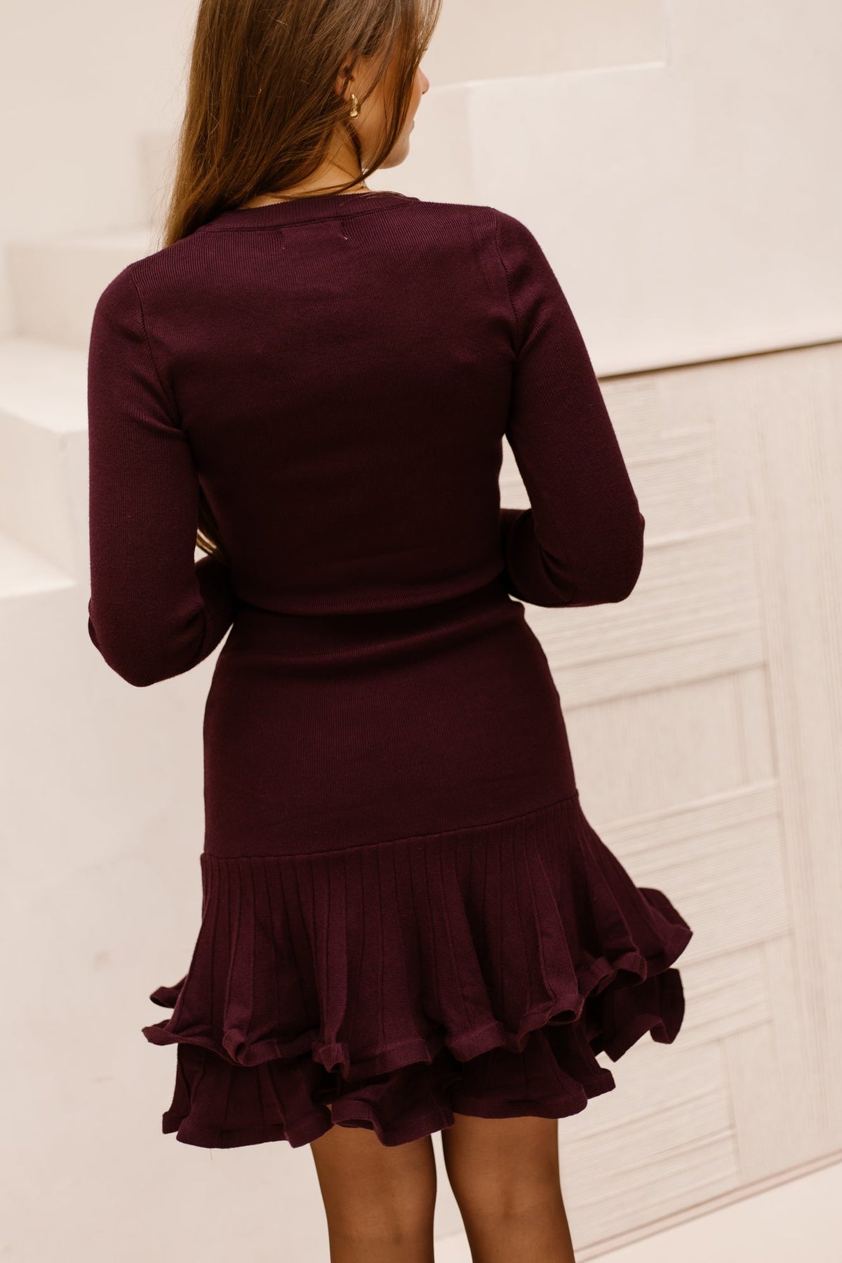 Ninne dress burgundy - Bij Keesje - Bij Keesje - Jurk