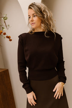 Noore top brown - Bij Keesje - Bij Keesje - Top