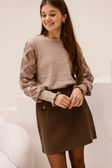 Noreen Detailed top taupe