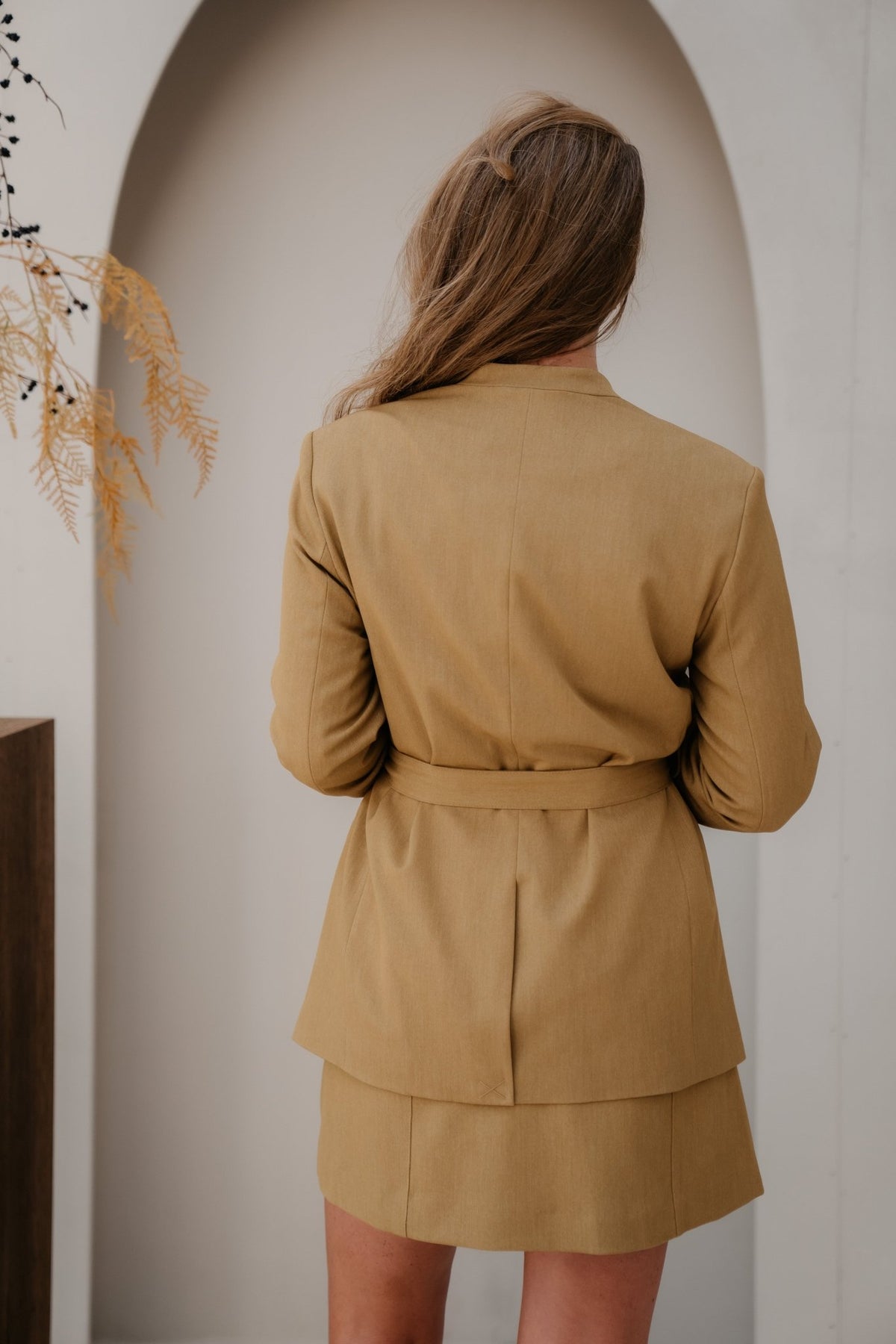 Objlisa LO L-S Belt blazer fennel seed - Bij Keesje - Object - Blazer