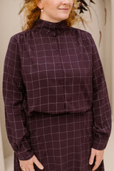 Objliva L/S Shirt Plum/Check