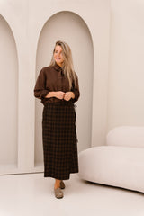 Objsoley Reese Re Midi Wrap Skirt Carafe/Blue Shado