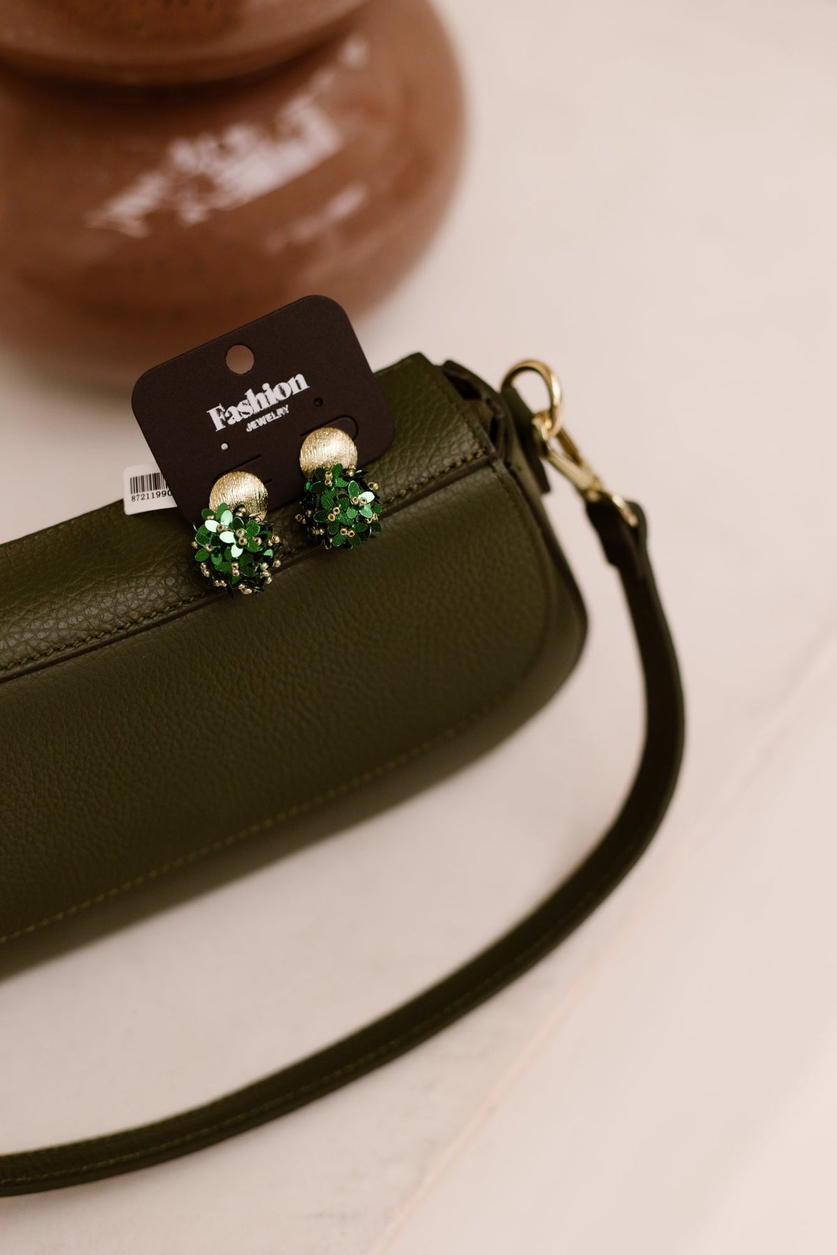 Oorbellen flower green - Bij Keesje - Bij Keesje - Oorbellen