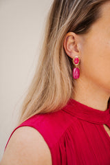 Oorbellen Jinthe fuchsia 6115