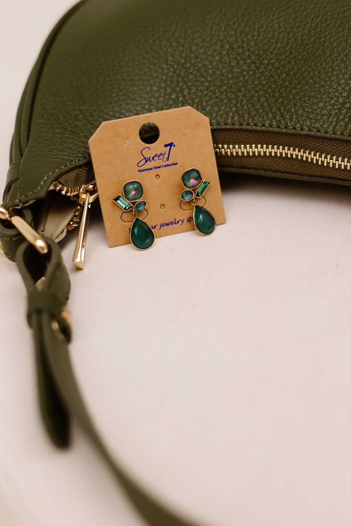 Oorbellen Karin groen 7446 - Bij Keesje - Bij Keesje - accessoires