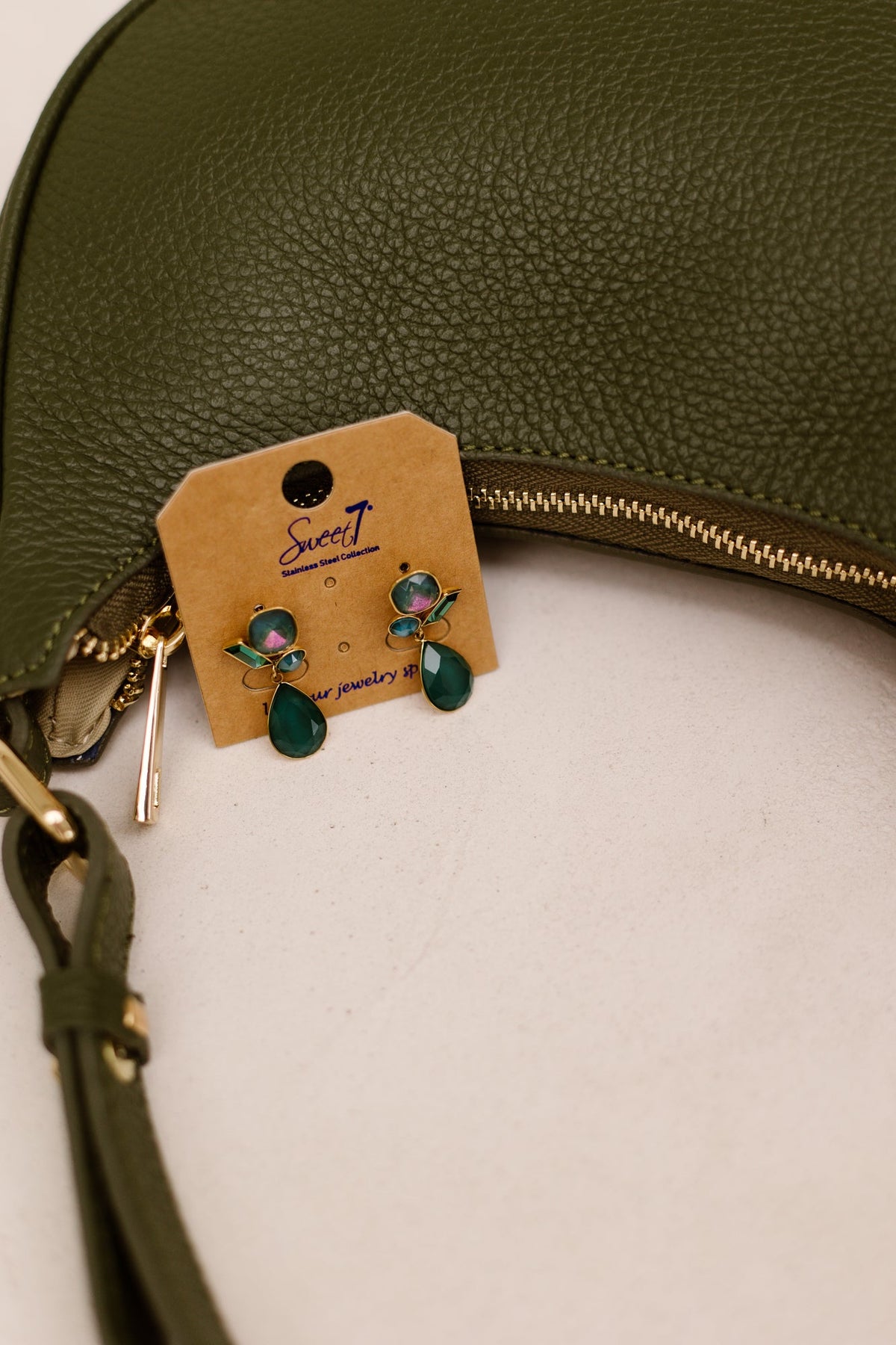 Oorbellen Karin groen 7446 - Bij Keesje - Bij Keesje - accessoires