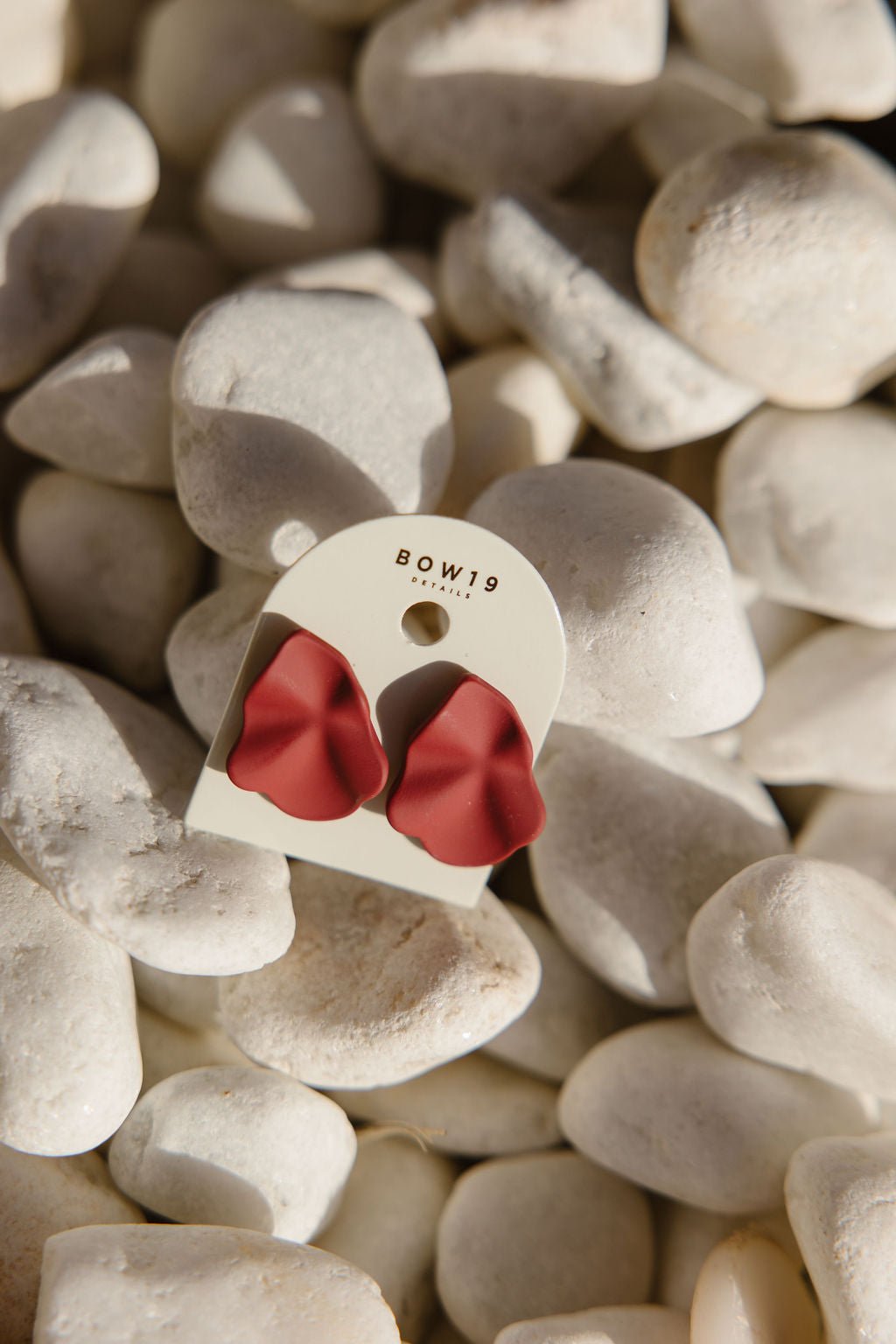 Oorbellen Lip Earrings Burgendy S - Bij Keesje - BOW19