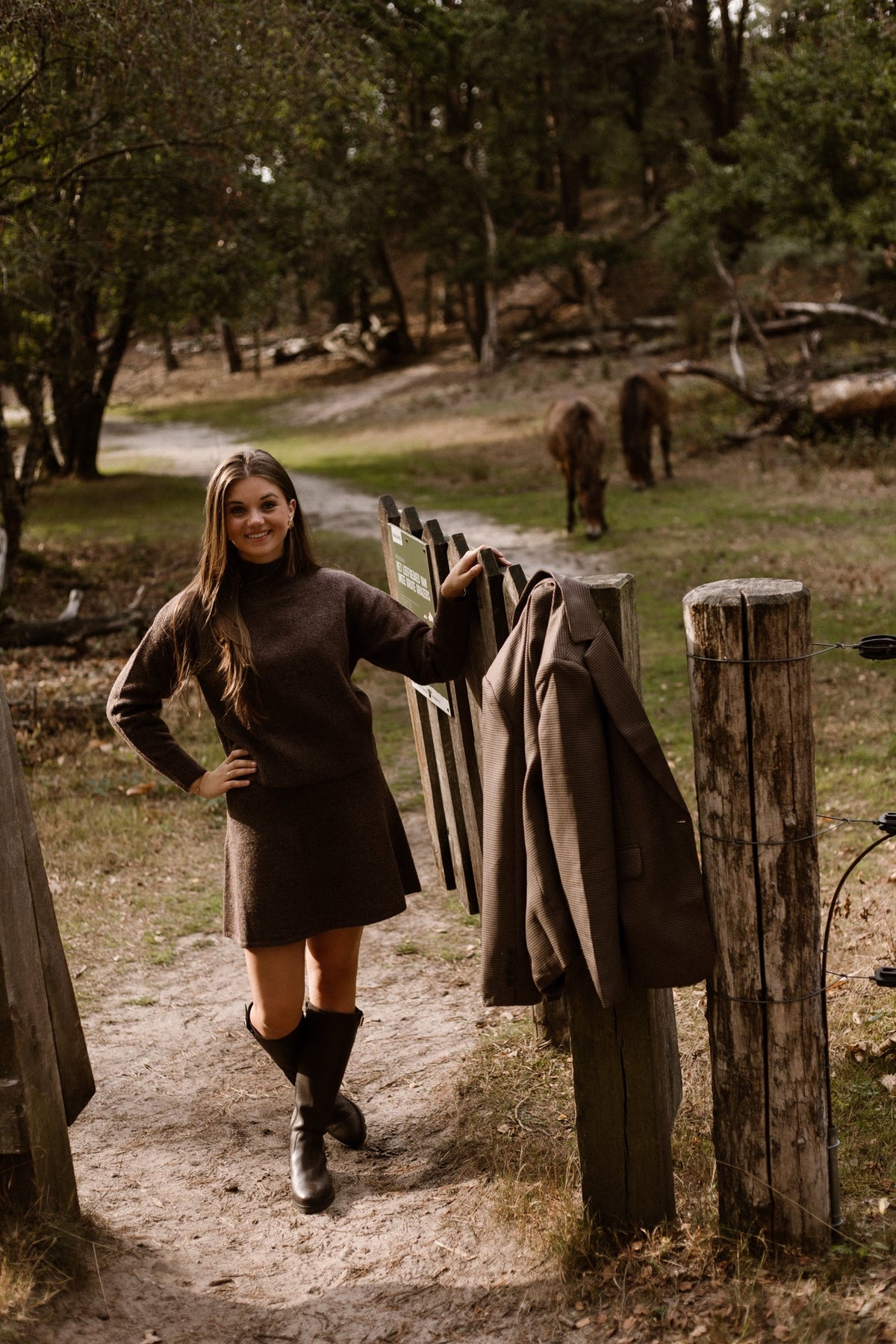 Paulina knit blouse brown melange - Bij Keesje - Neo Noir - Trui