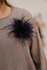 Plum Broche Darkblue - Bij Keesje - Bij Keesje - Broche