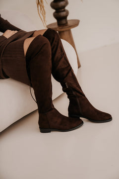 Ravello Overknee boots stretch brown - Bij Keesje - Bij Keesje - Schoenen