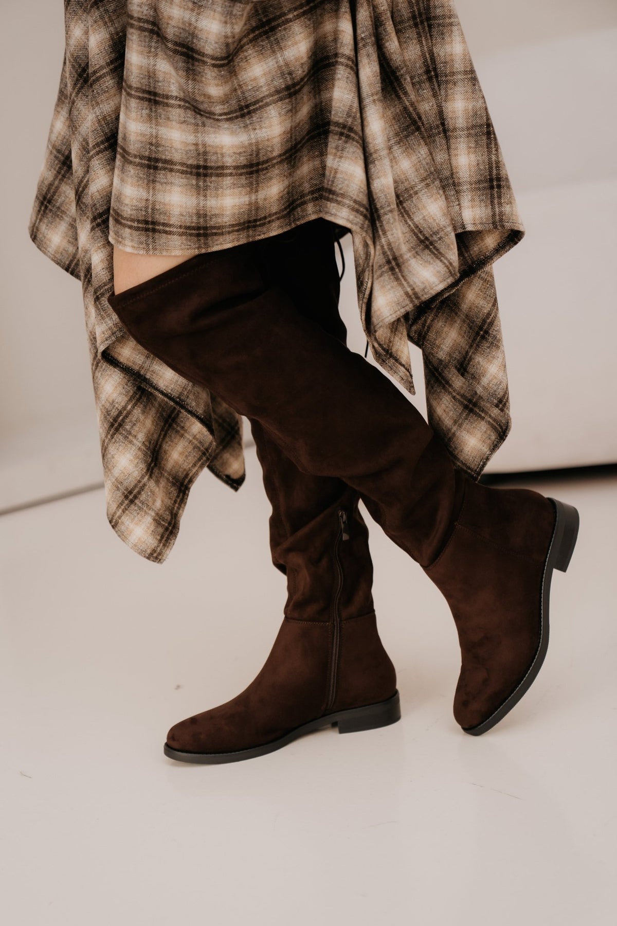 Ravello Overknee boots stretch brown - Bij Keesje - Bij Keesje - Schoenen
