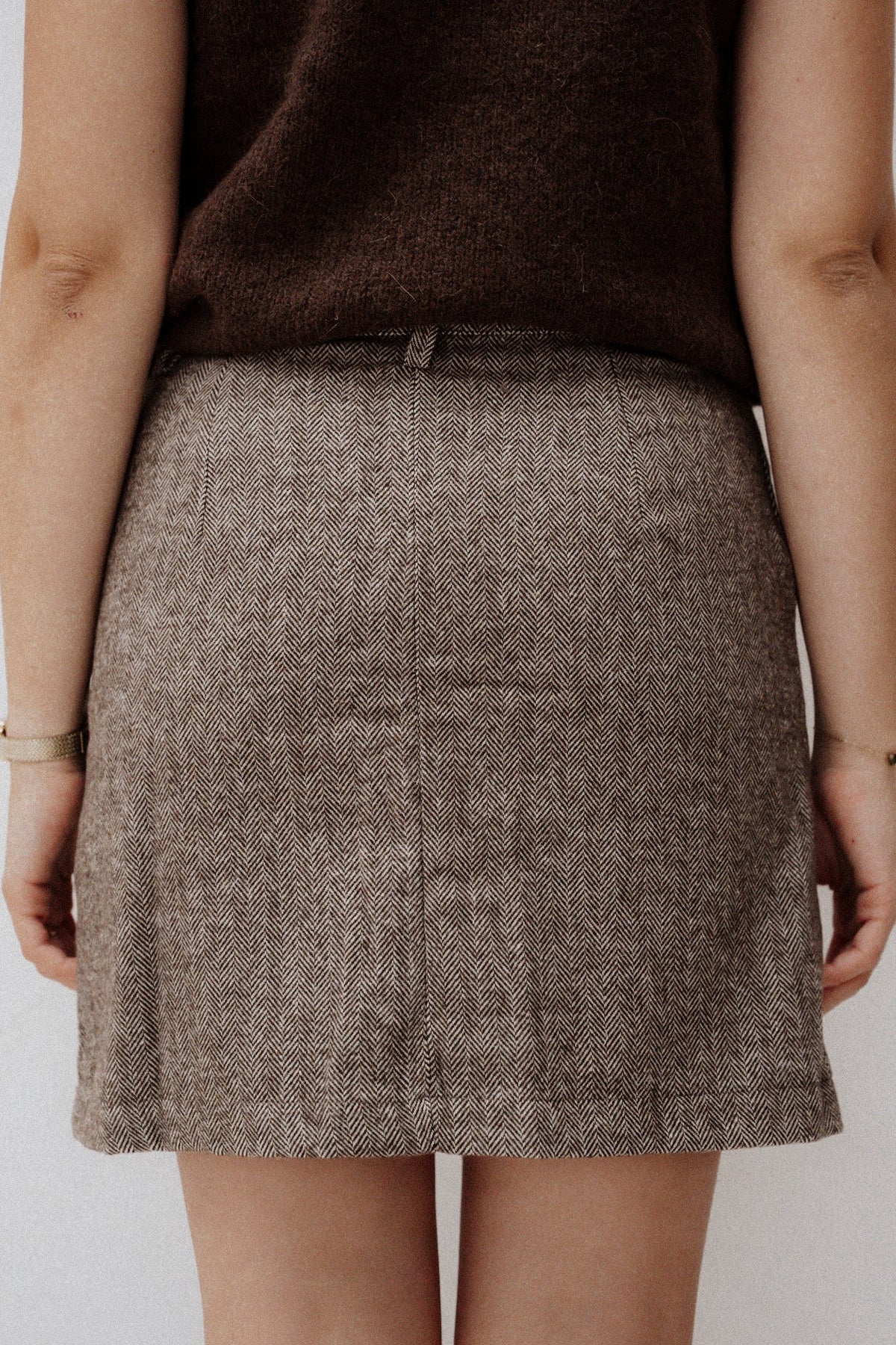 Remy Skirt Dark Brown - Bij Keesje - YDENCE - Rok