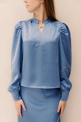Rosslyn heavy sateen smoke blue