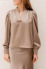 Rosslyn heavy sateen smoke dark taupe