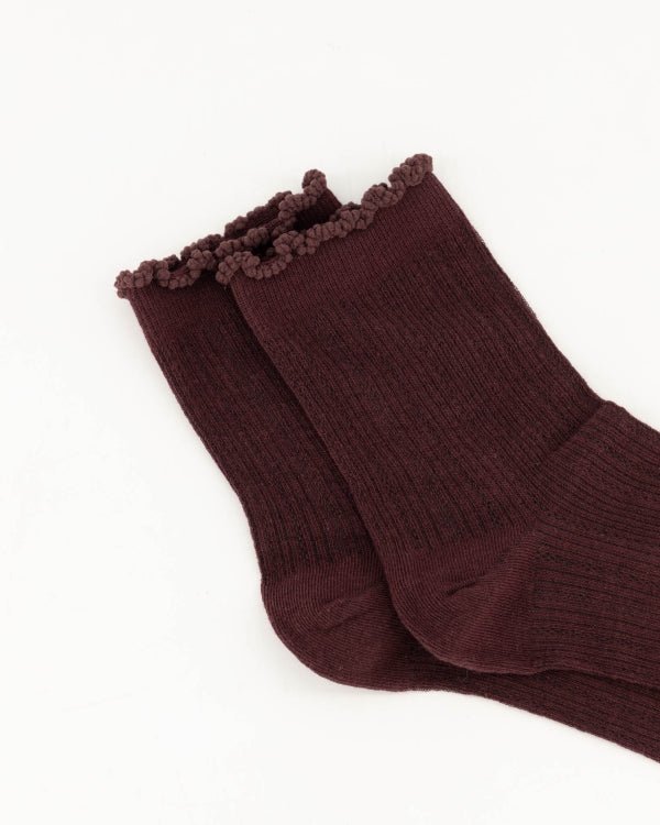 Sabine sokken bordeaux - Bij Keesje - Bij Keesje - Beenmode