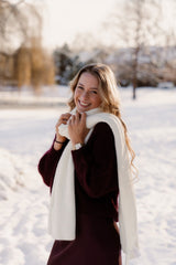 Sarlini Ladies Knit Scarf Woolwhite