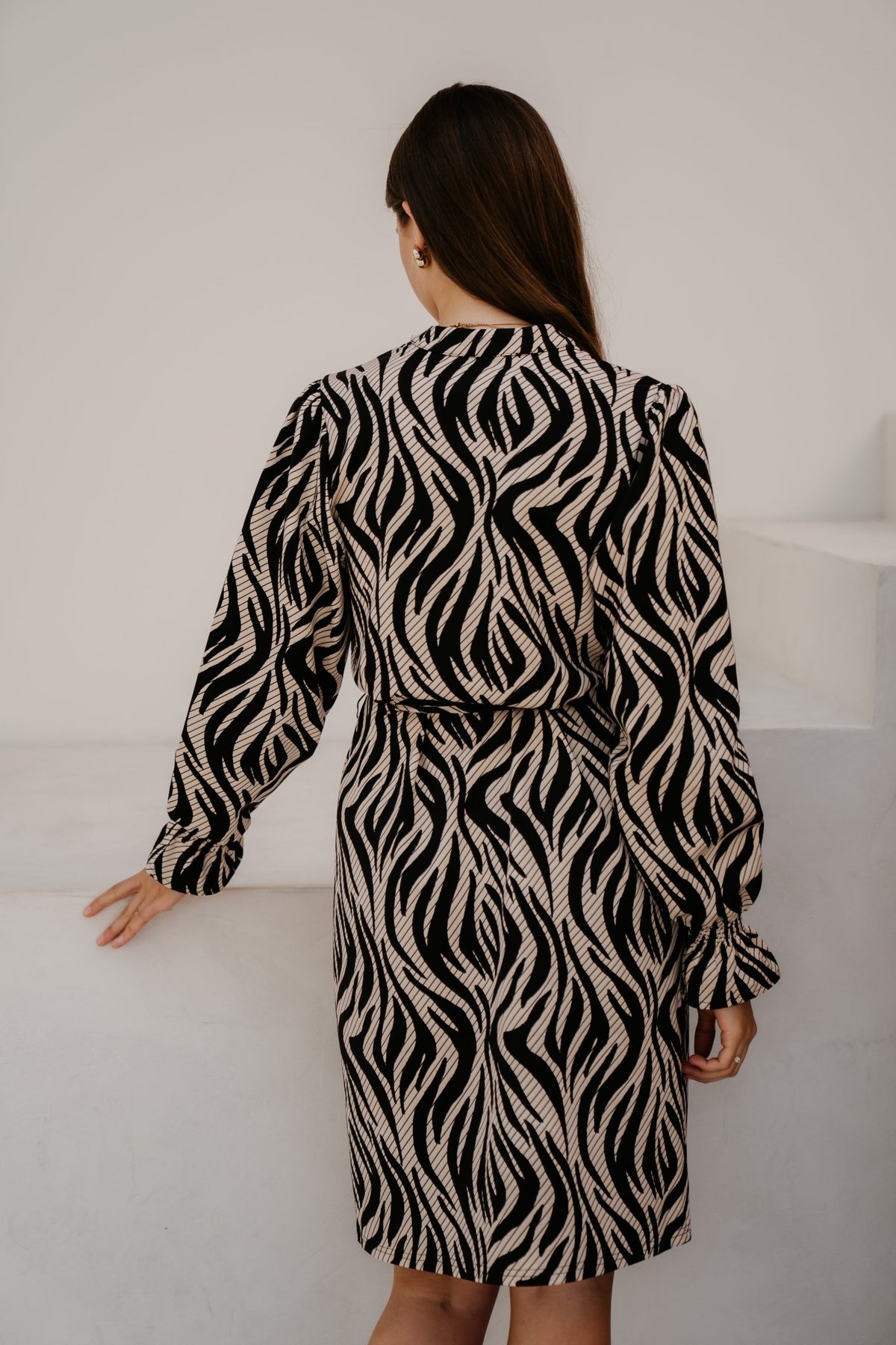 Sedona Dress Sand/Black - Bij Keesje - G-maxx - Jurk