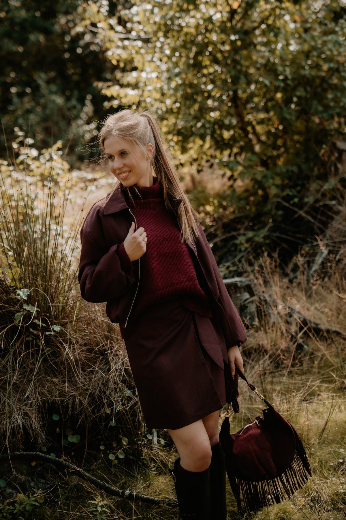Simone Skirt Plum - Bij Keesje - Bij Keesje The Label - Rok