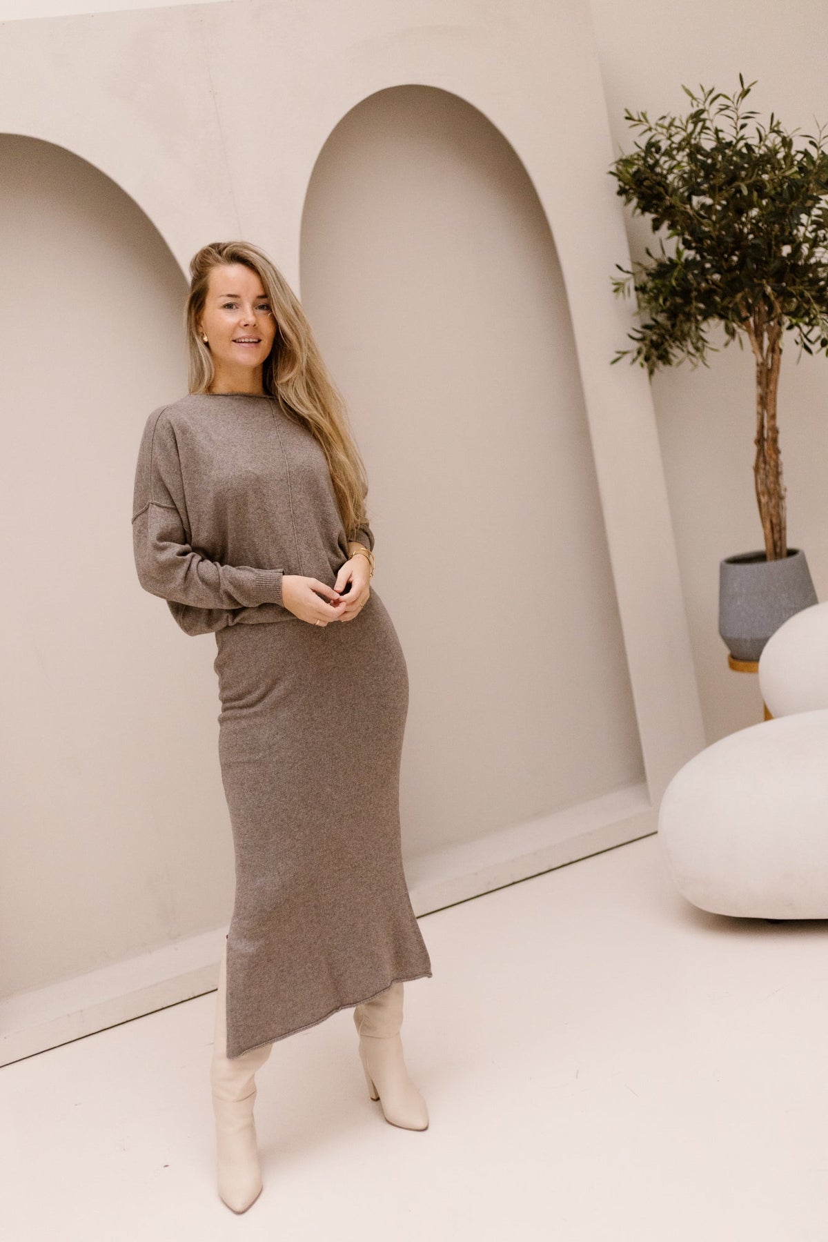 Sissi Skirt Taupe - Bij Keesje - Teatro - Rok