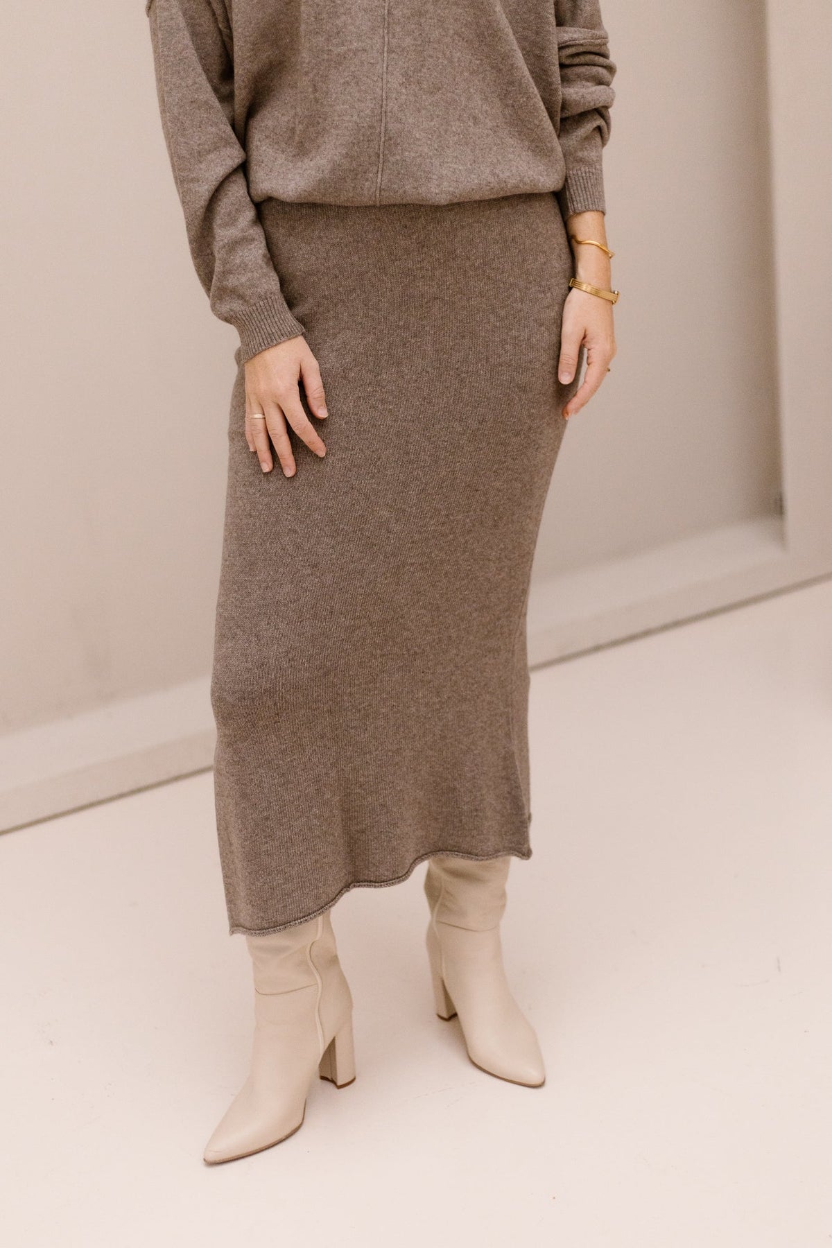 Sissi Skirt Taupe - Bij Keesje - Teatro - Rok