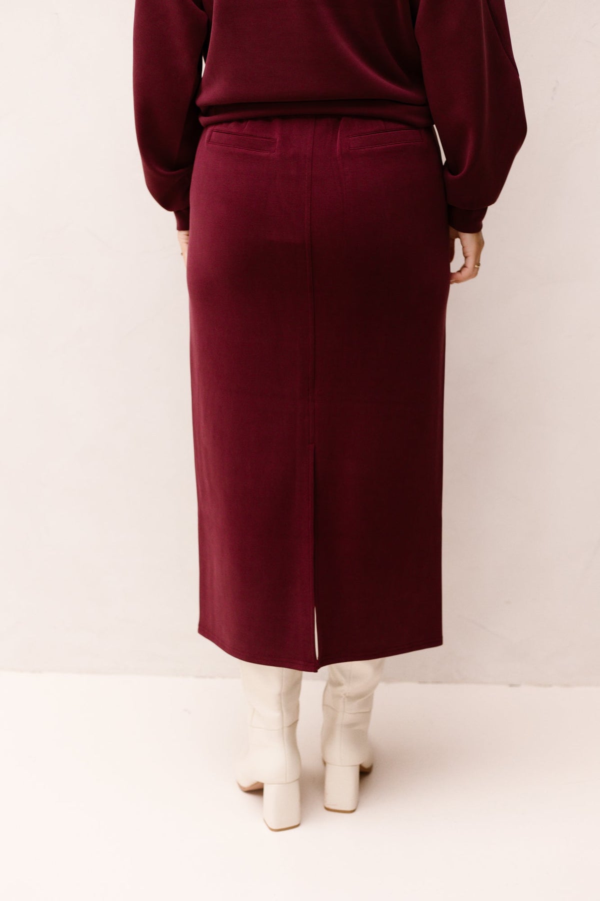 Skirt E-Monogram Modal Merlot 05511 - Bij Keesje - Esqualo - Rokken