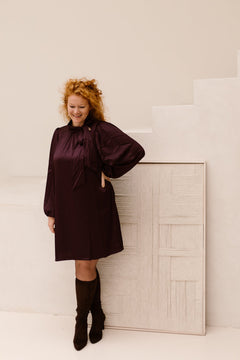 SL dress aubergine 26716 - Bij Keesje - Smashed Lemon - Jurk