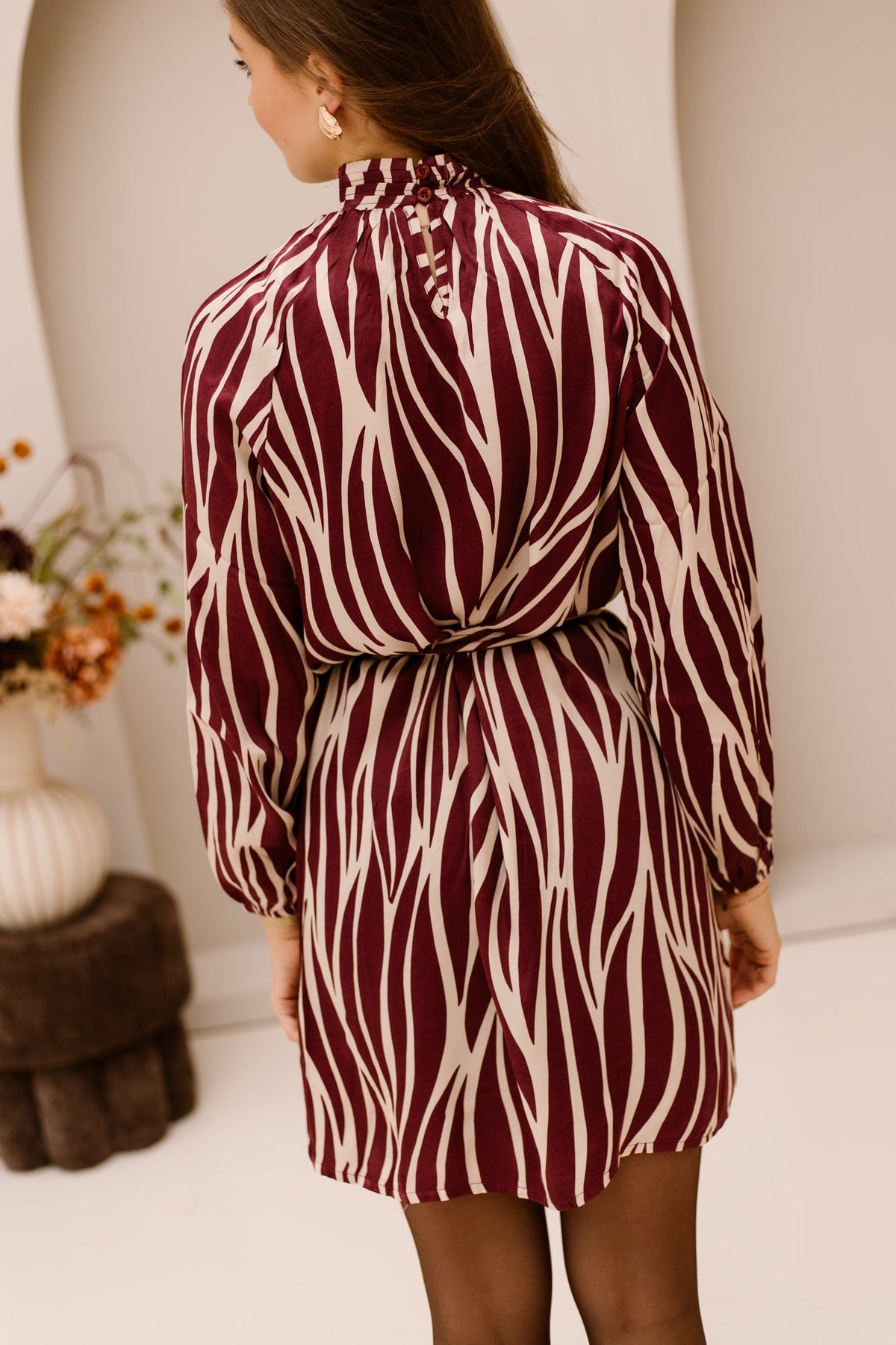 SL Dress Bordeaux Sand 26658 - Bij Keesje - Smashed Lemon - Jurk