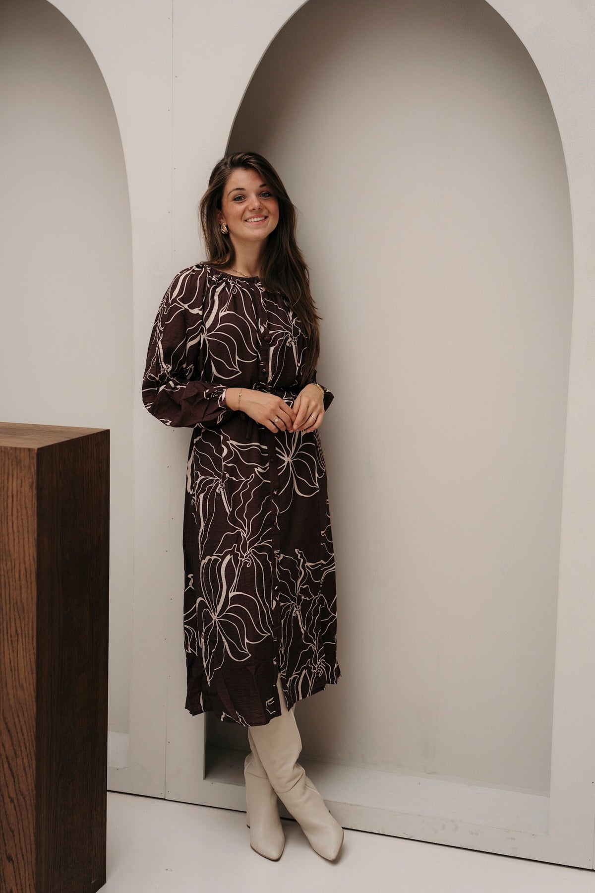 SL Dress Brown/Sand 26643 - Bij Keesje - Smashed Lemon - Jurk