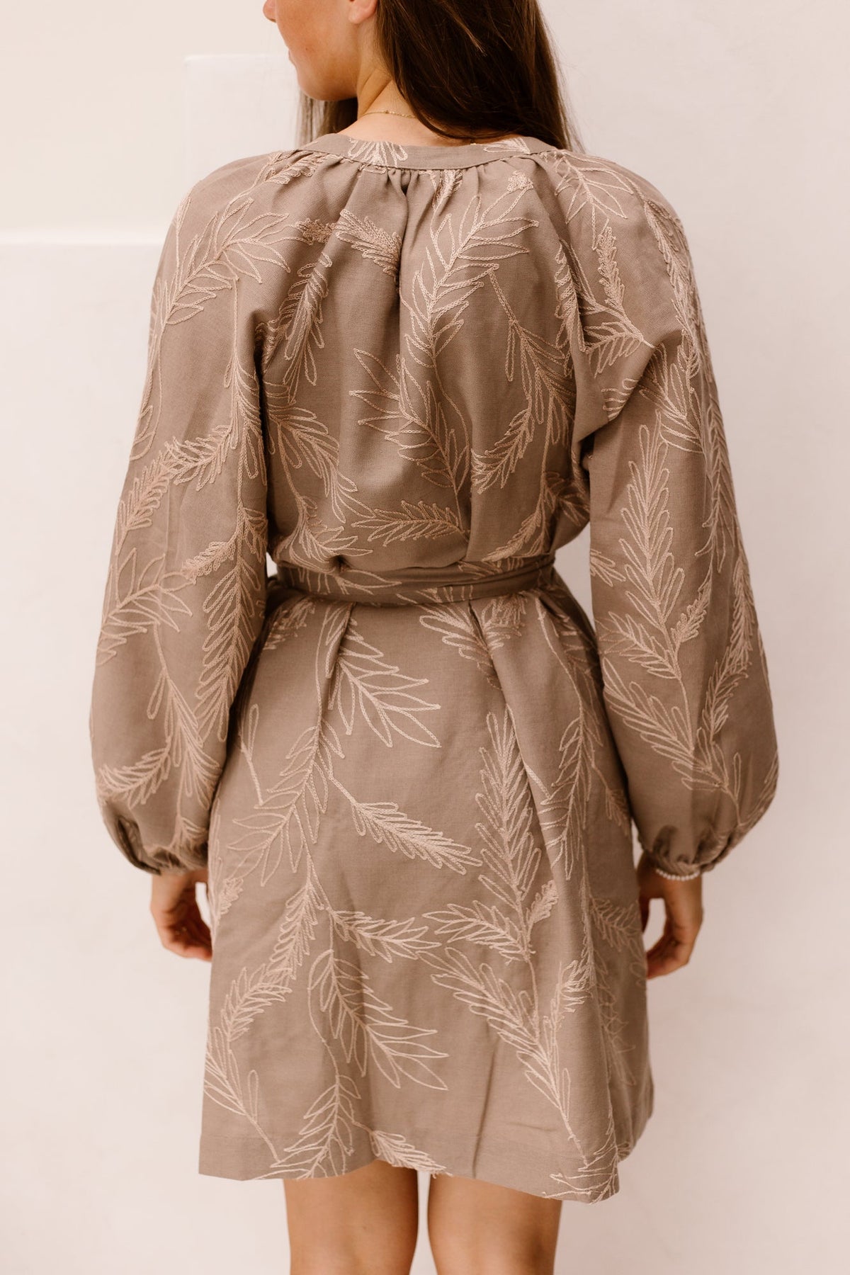 SL Dress flower 3d taupe - 26576 - Bij Keesje - Smashed Lemon - jurk
