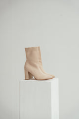 Sock boots short beige