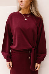 Sweater Modal Knot Detail Merlot 05502
