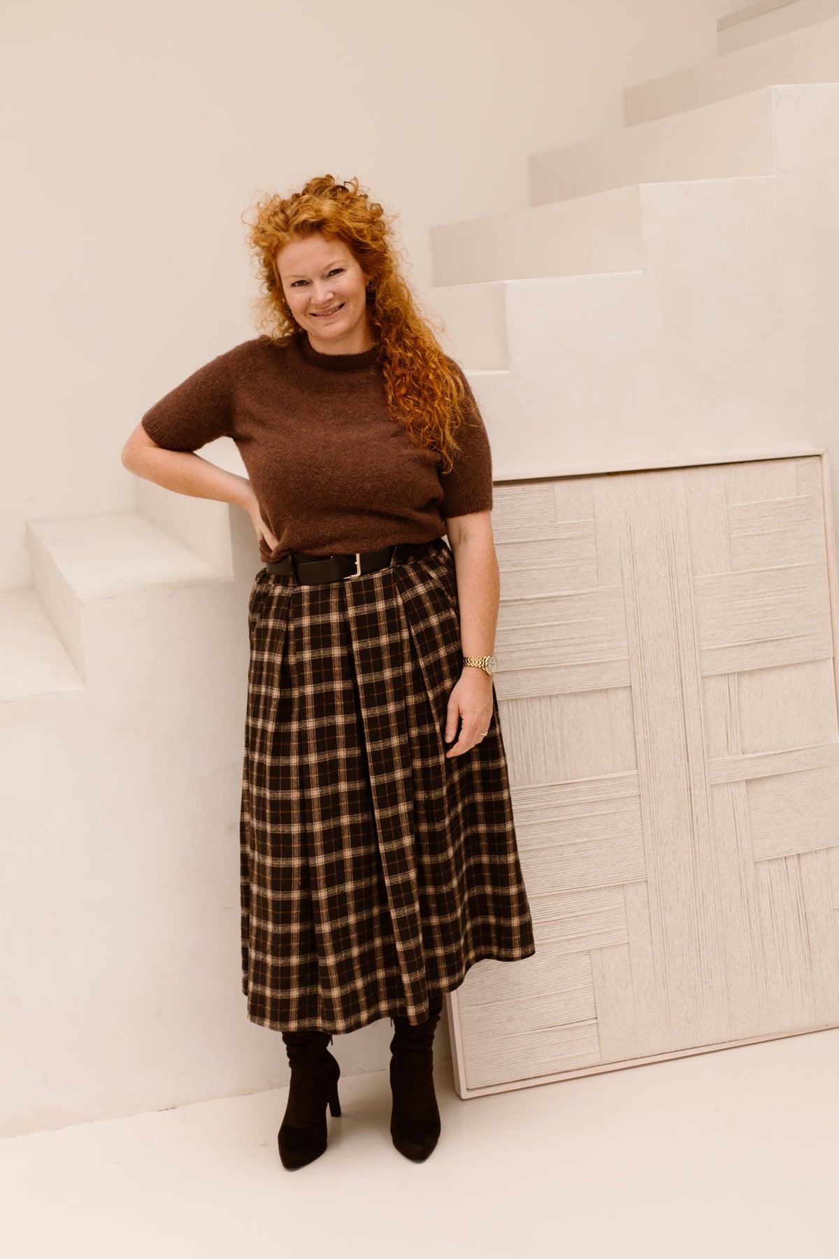 Sweater short sleeve brown - Bij Keesje - Bij Keesje - Trui