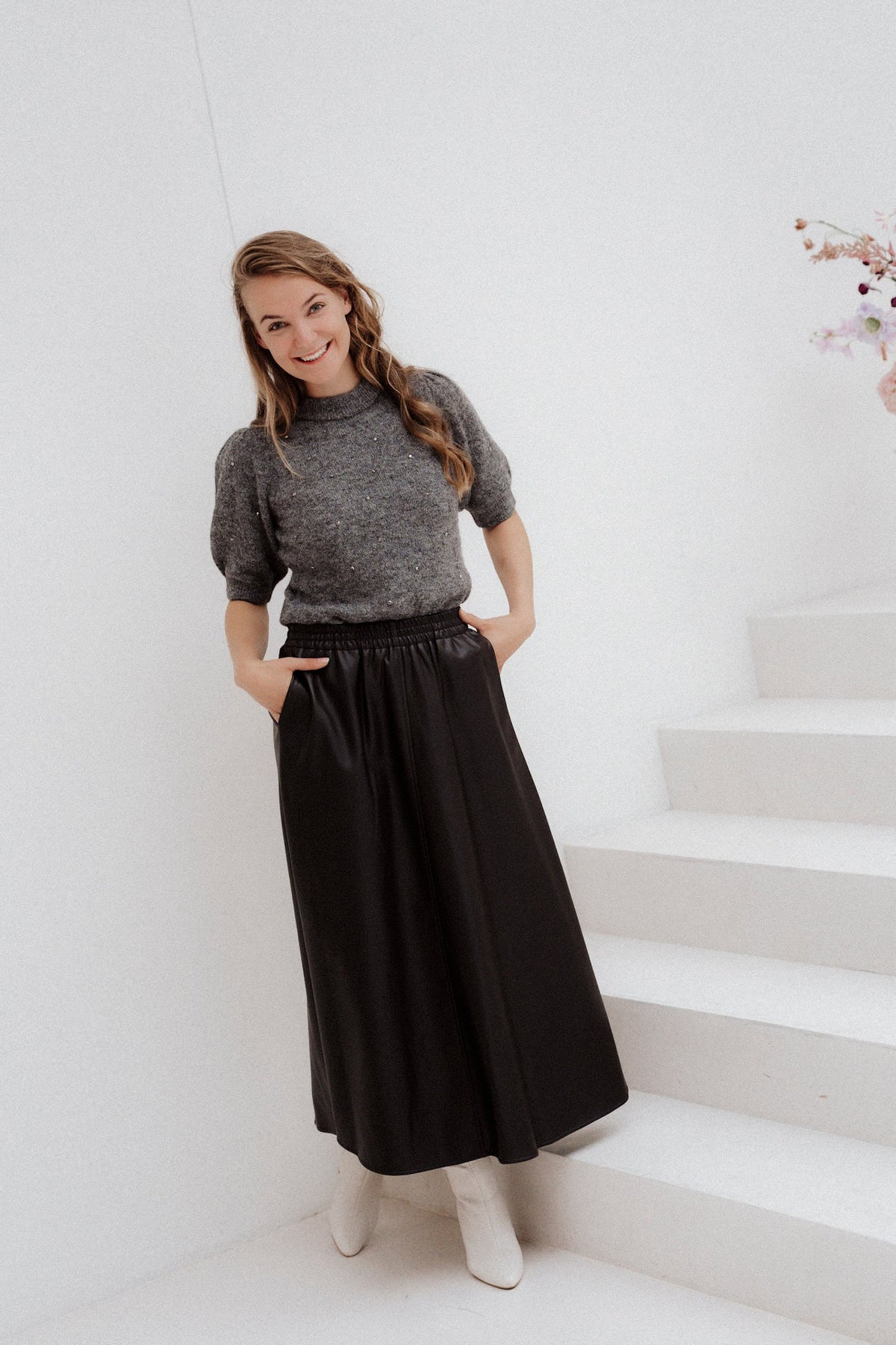 Sweater S/SLVE Diamonds Grey - Bij Keesje - Esqualo - Trui