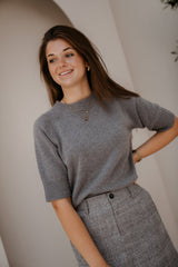 Sweater S/slve Raglan Grey 27519