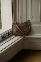 Casey suede taupe bag