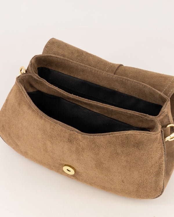 Tas Catania suede taupe - Bij Keesje - Bij Keesje - tas
