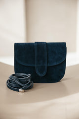 Bag Maple suede dark blue